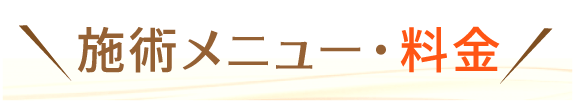 メニュー・料金